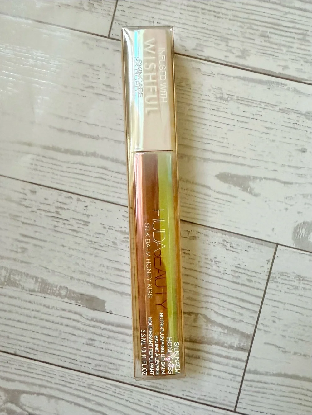 Huda Silk Balm Honey Kiss Lip Balm Queen Bee Plumping Lip Balm New in Box